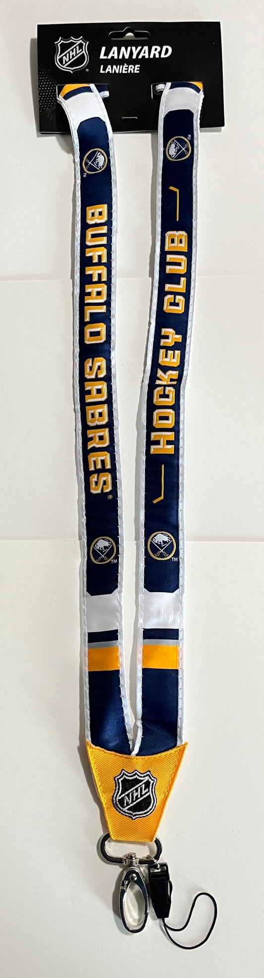 Buffalo Sabres Woven Licensed NHL Hockey Lanyard Metal Clasp Image 1