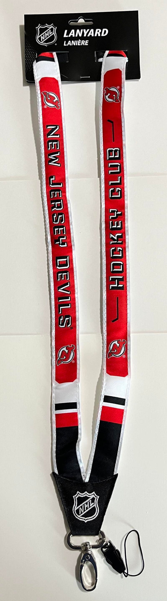 New Jesery Devils Woven Licensed NHL Hockey Lanyard Metal Clasp Image 1