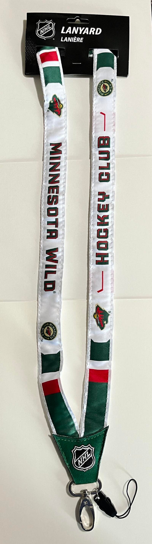 Minnesota Wild Woven Licensed NHL Hockey Lanyard Metal Clasp Image 1
