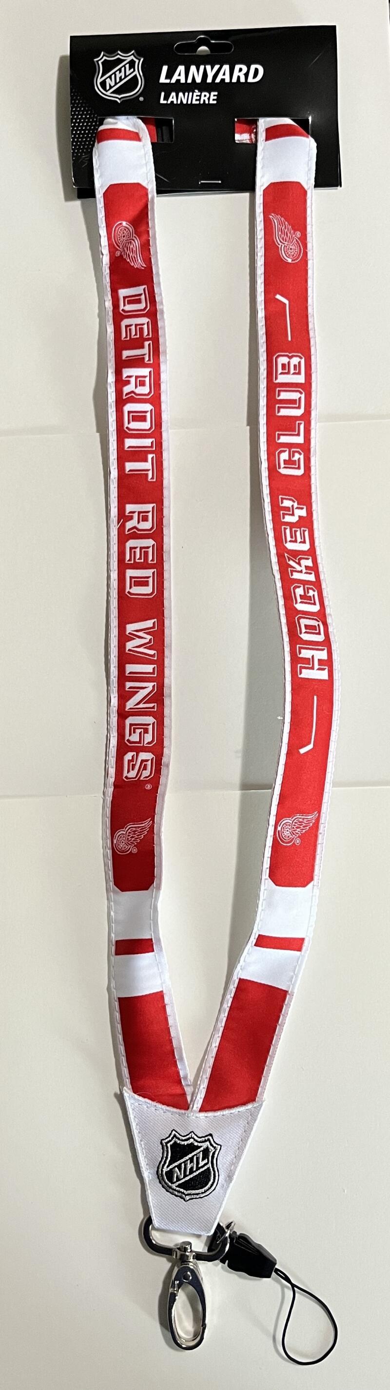Detroit Red Wings Woven Licensed NHL Hockey Lanyard Metal Clasp Image 1