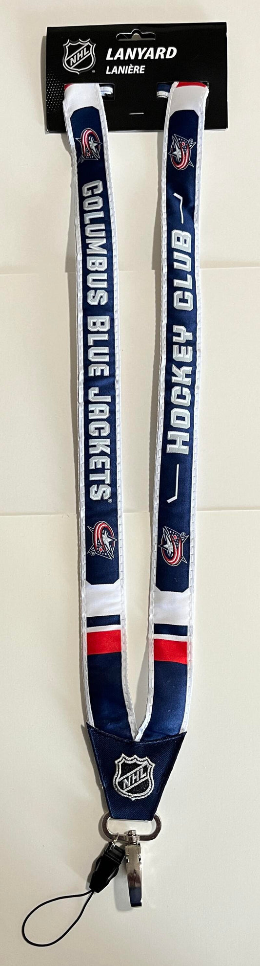 Columbus Blue Jackets Woven Licensed NHL Hockey Lanyard Metal Clasp Image 1