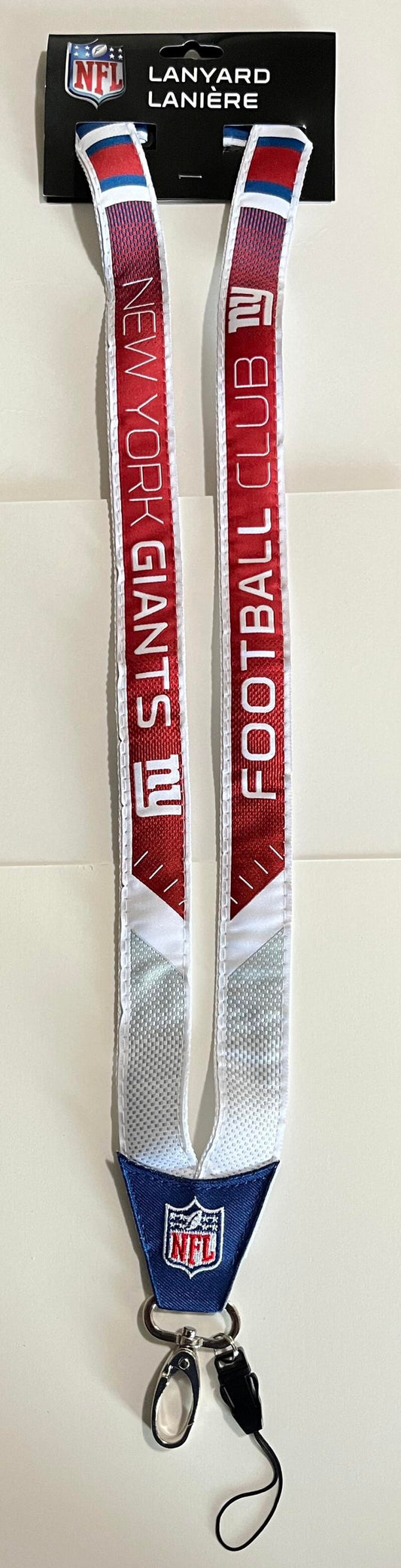 New York Giants Woven Licensed NFL Football Lanyard Metal Clasp Image 1