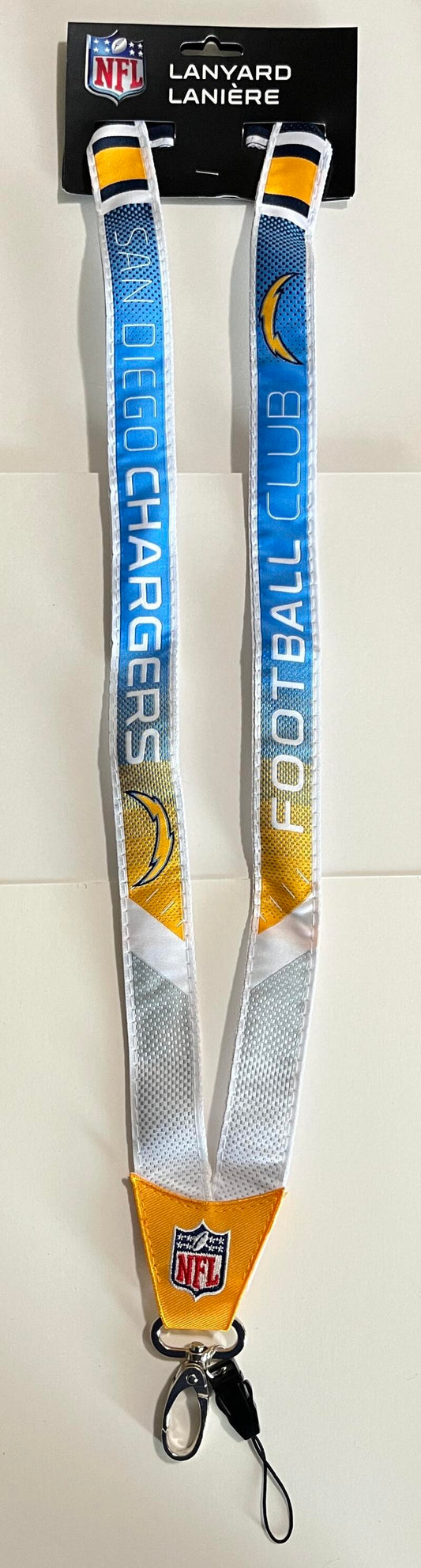 San Diego Chargers Woven Licensed NFL Football Lanyard Metal Clasp Image 1