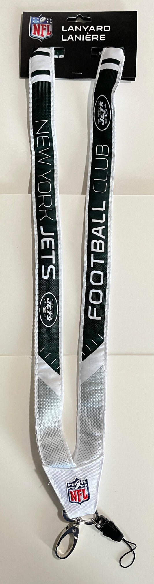 New York Jets Woven Licensed NFL Football Lanyard Metal Clasp Image 1