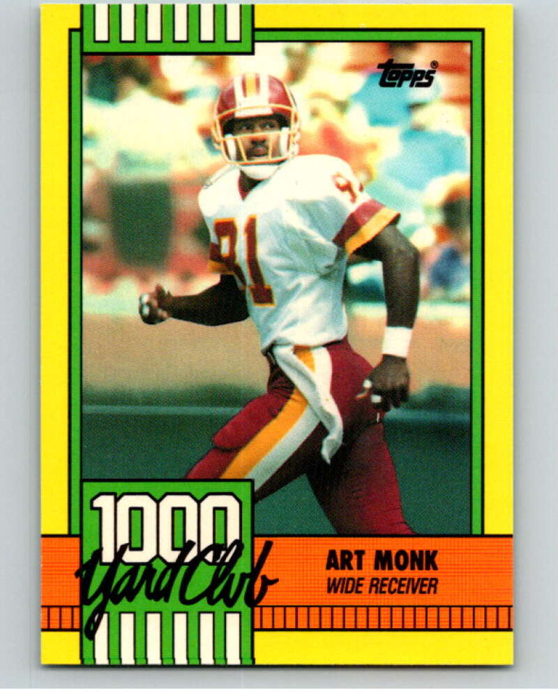 1990 Topps Football 1000 Yard Club (One Asterisk) #16 Art Monk  Image 1
