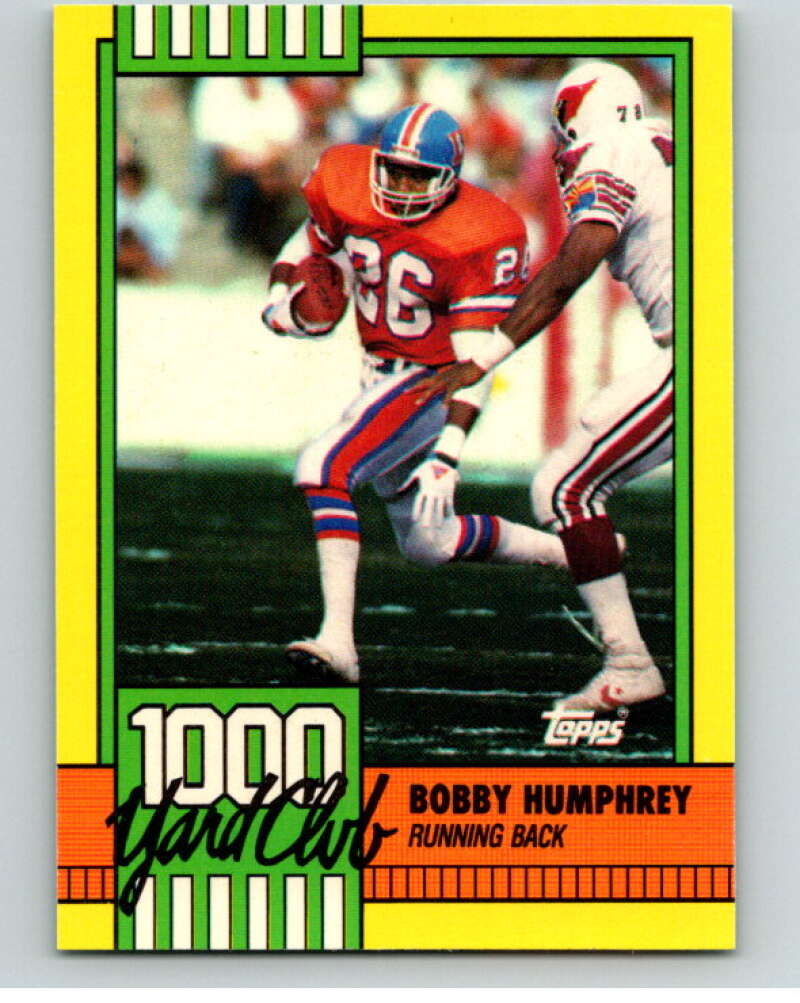 1990 Topps Football 1000 Yard Club (One Asterisk) #17 Bobby Humphrey  Image 1