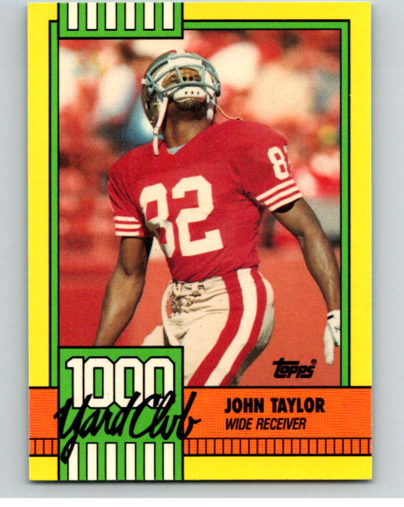 1990 Topps Football 1000 Yard Club (One Asterisk) #24 John Taylor  Image 1