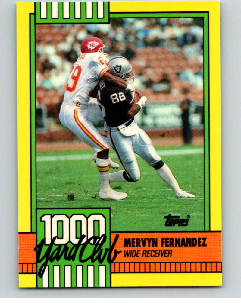 1990 Topps Football 1000 Yard Club (One Asterisk) #25 Mervyn Fernandez  Image 1