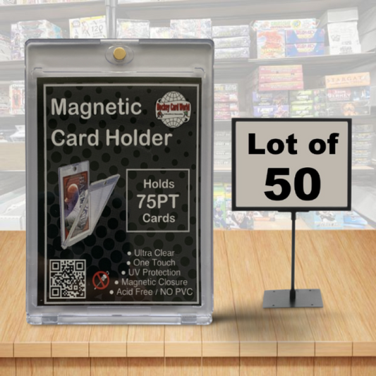 Hockey Card World 75pt Magnetic 1Touch Card Holder One Touch - Lot of 50 Image 1