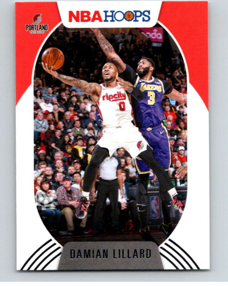 2020-21 Panini Hoops #101 Damian Lillard  Portland Trail Blazers  V88141 Image 1