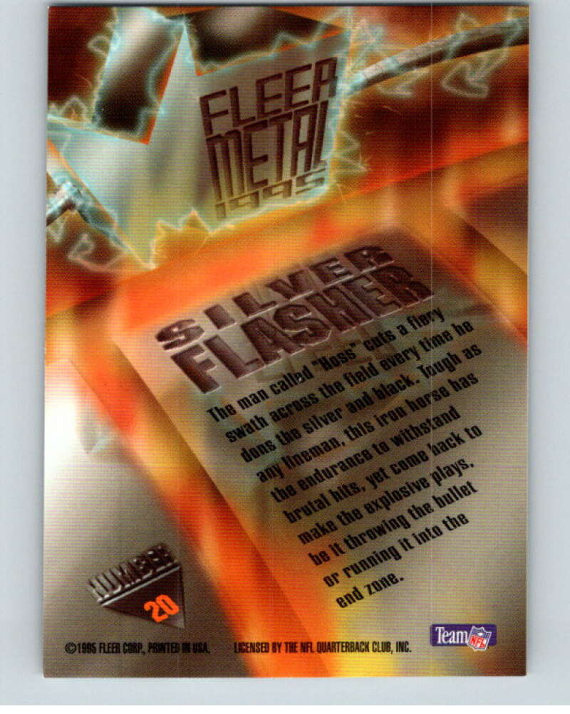 1995 Fleer Metal Silver Flashers #20 Jeff Hostetler  V89462 Image 2