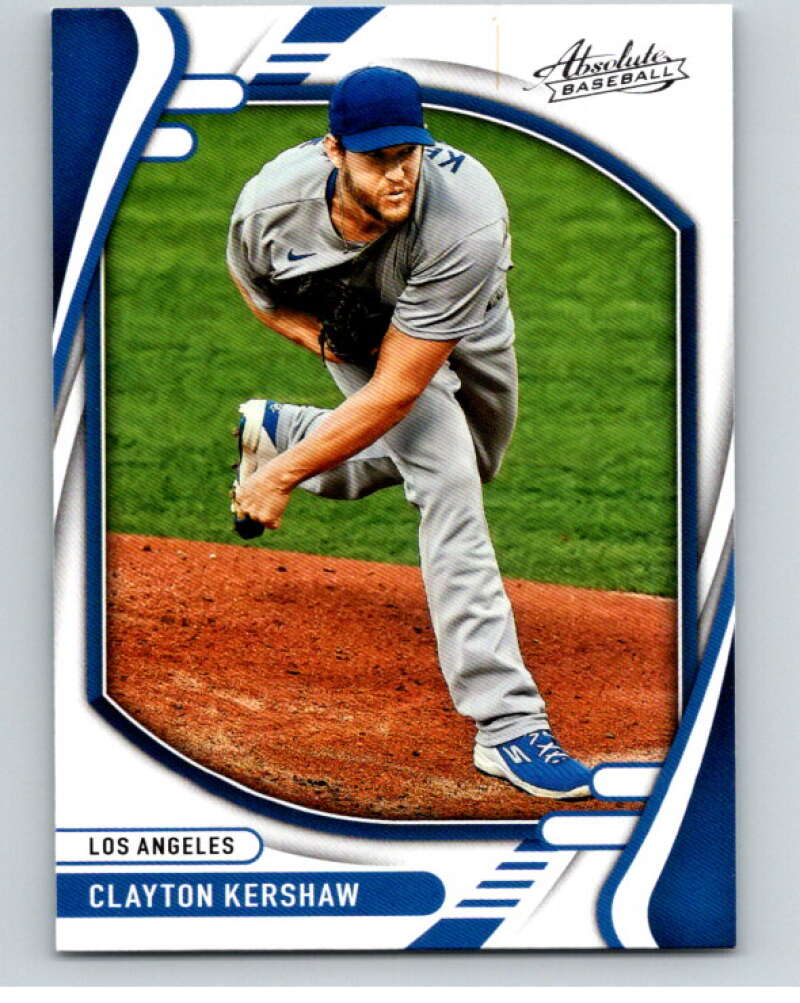 2022 Panini Absolute #49 Clayton Kershaw  Los Angeles Dodgers  V89843 Image 1