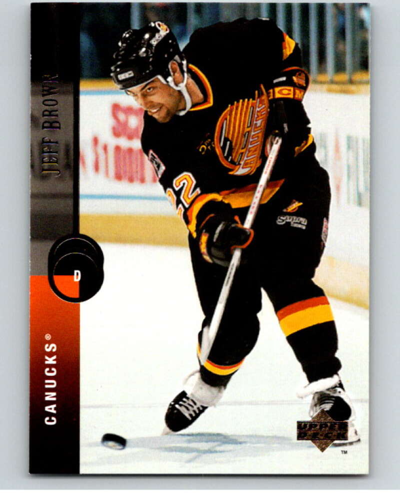 1994-95 Upper Deck #34 Jeff Brown  Vancouver Canucks  V90429 Image 1