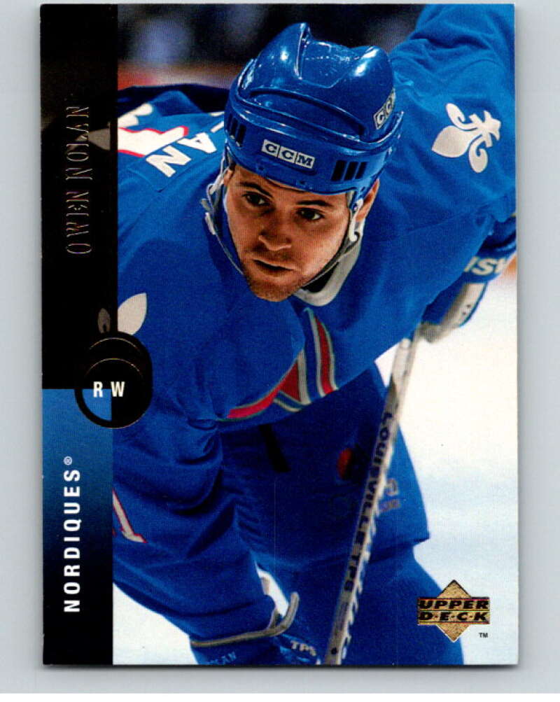 1994-95 Upper Deck #103 Owen Nolan  Quebec Nordiques  V90498 Image 1