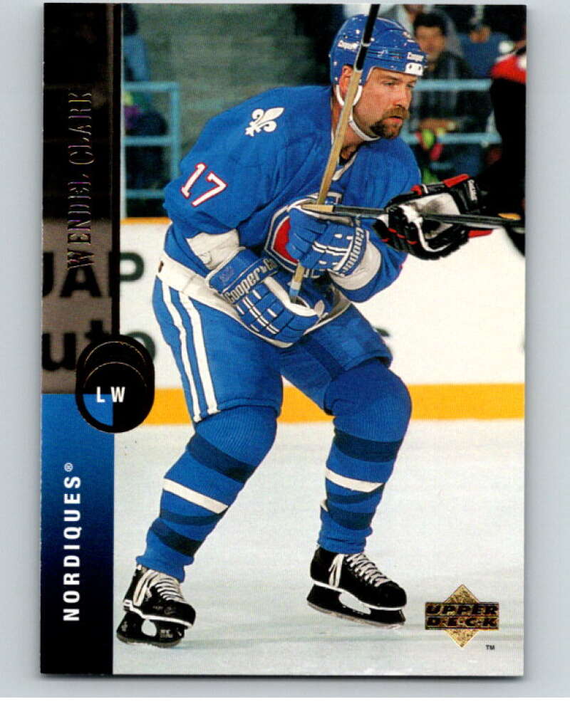 1994-95 Upper Deck #115 Wendel Clark  Quebec Nordiques  V90510 Image 1