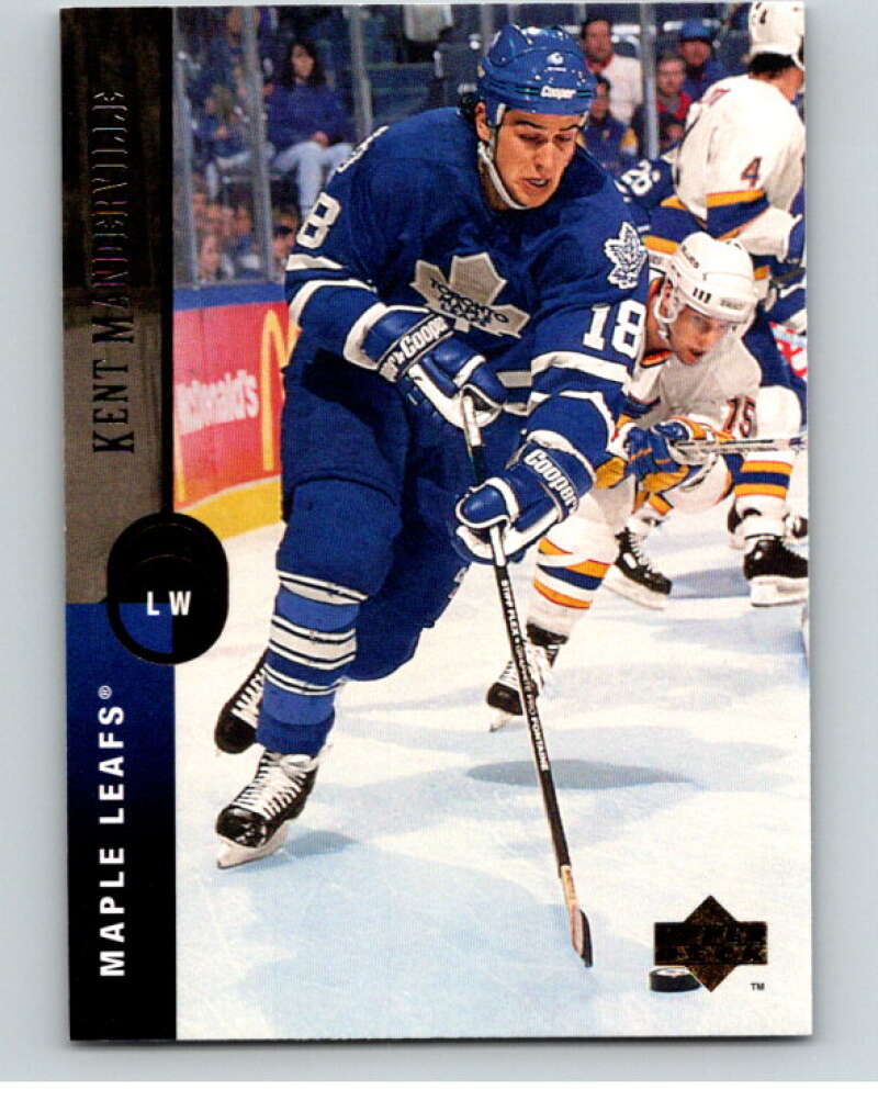 1994-95 Upper Deck #131 Kent Manderville  Toronto Maple Leafs  V90526 Image 1