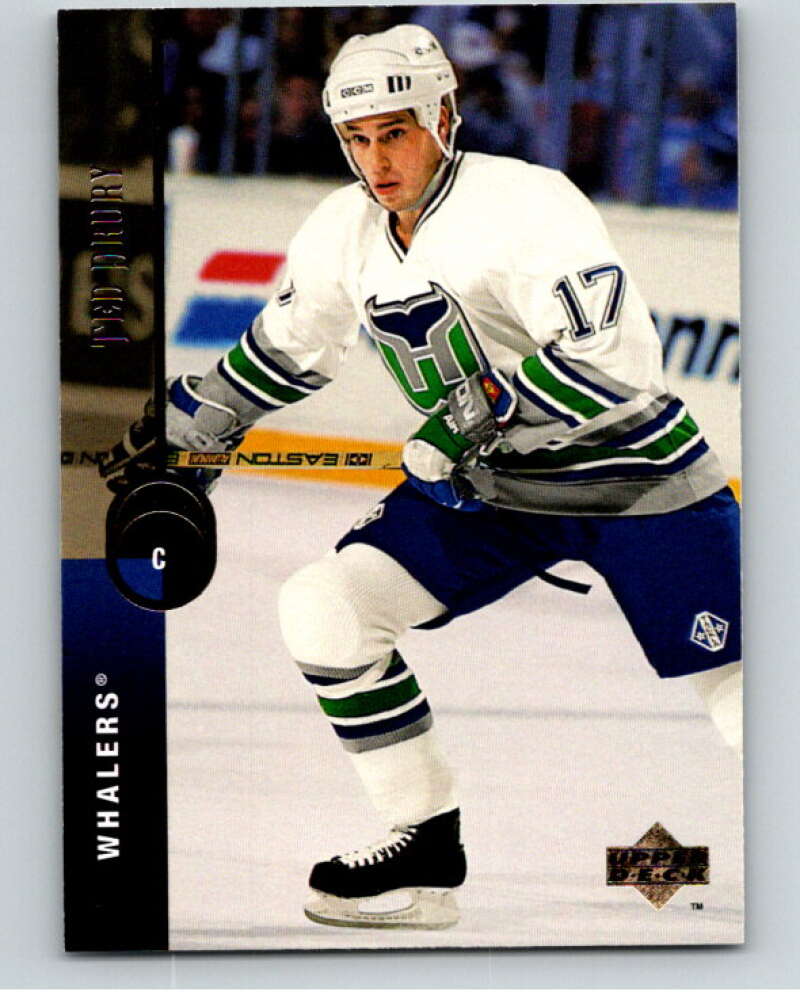 1994-95 Upper Deck #205 Ted Drury  Hartford Whalers  V90600 Image 1