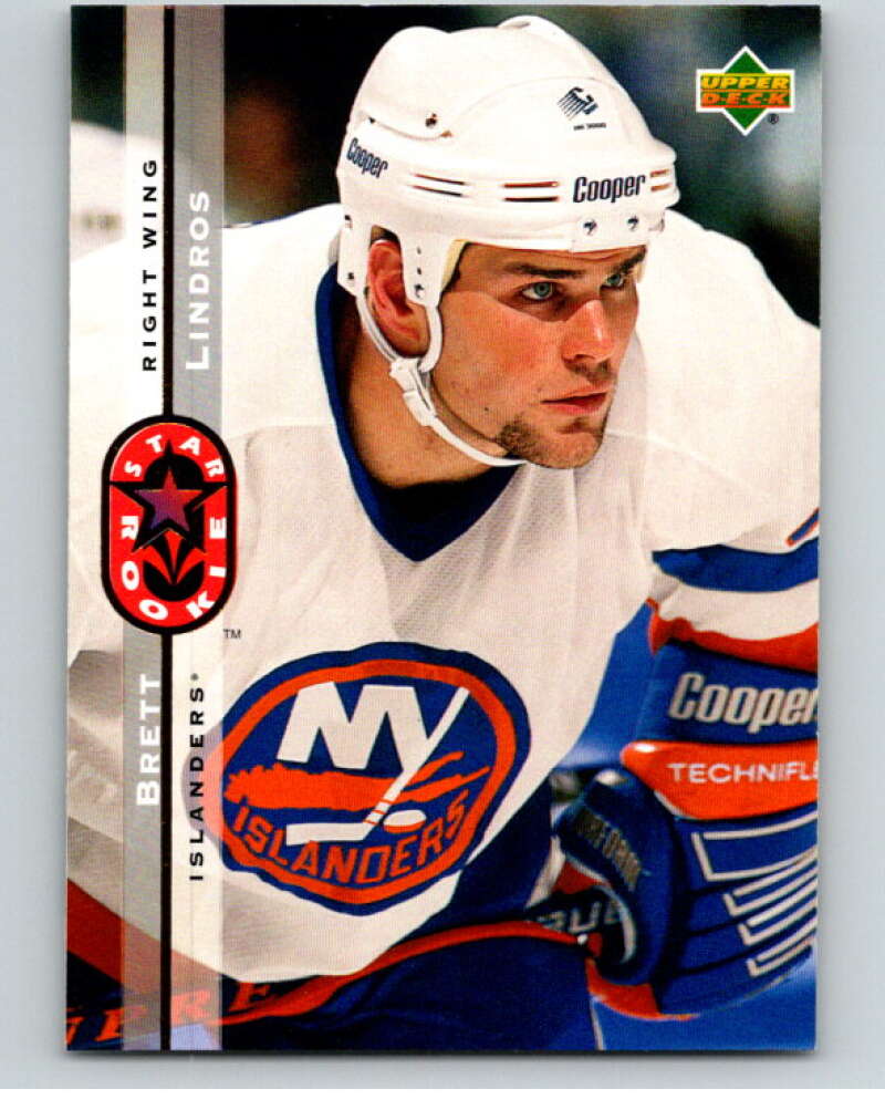 1994-95 Upper Deck #240 Brett Lindros SR  RC Rookie New York Islanders  V90635 Image 1
