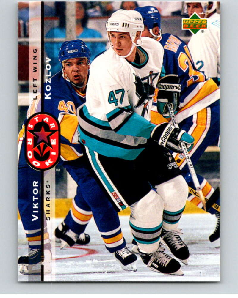 1994-95 Upper Deck #265 Viktor Kozlov SR  RC Rookie San Jose Sharks  V90660 Image 1