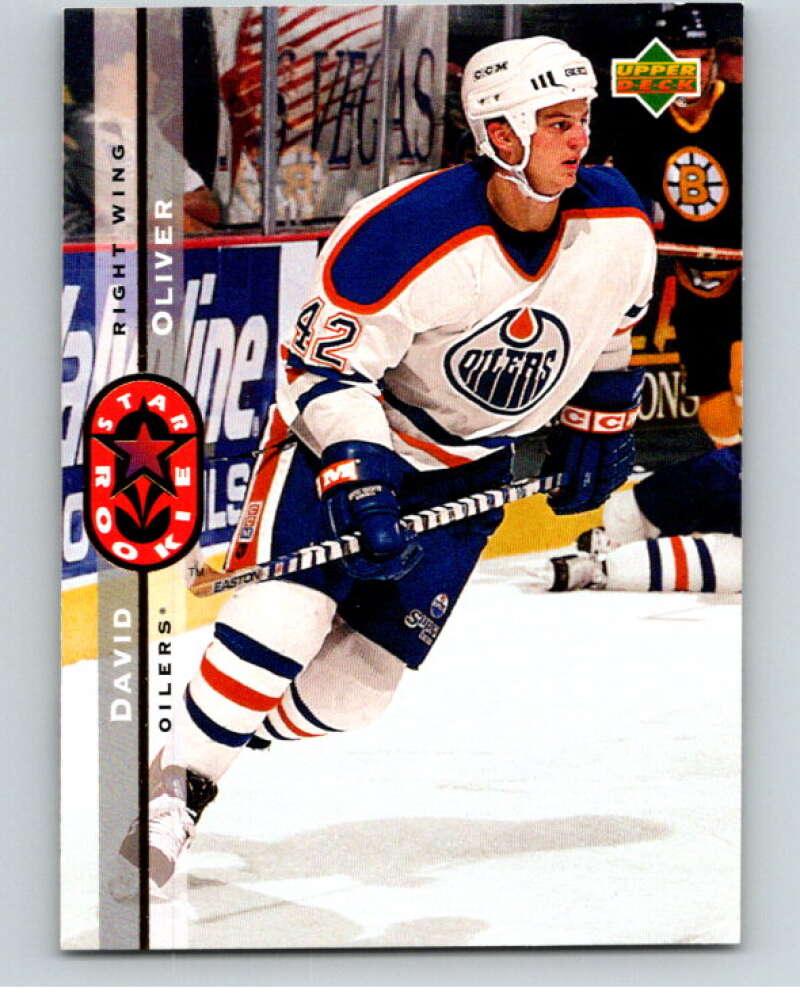 1994-95 Upper Deck #269 David Oliver SR  RC Rookie Edmonton Oilers  V90664 Image 1
