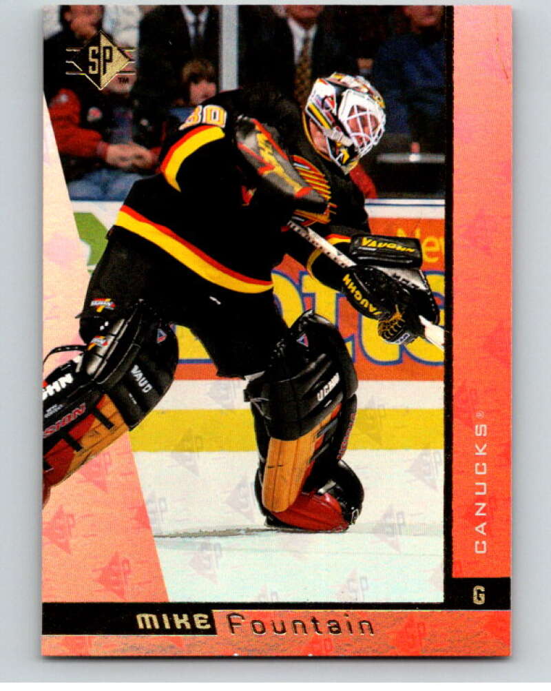 1996-97 SP Hockey #162 Mike Fountain  RC Rookie Canucks  V91092 Image 1