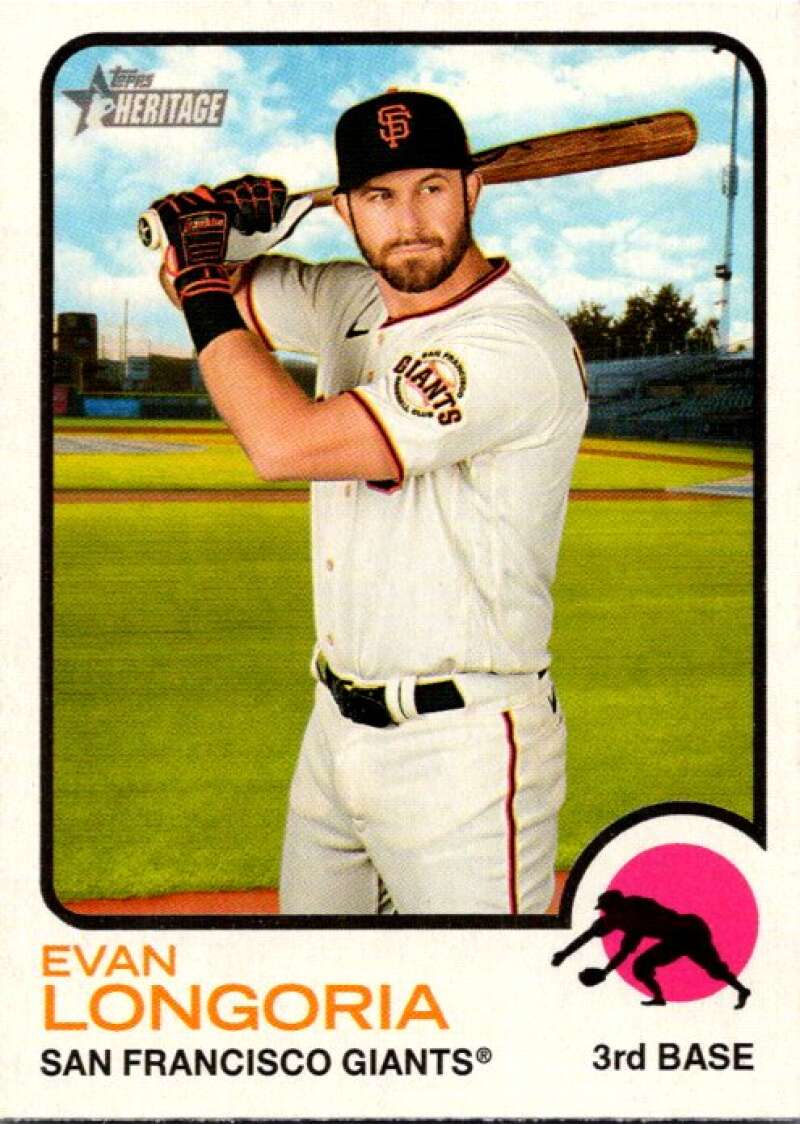2022 Topps Heritage #14 Evan Longoria  San Francisco Giants  V91918 Image 1