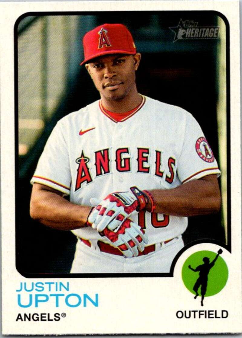 2022 Topps Heritage #17 Justin Upton  Los Angeles Angels  V91920 Image 1