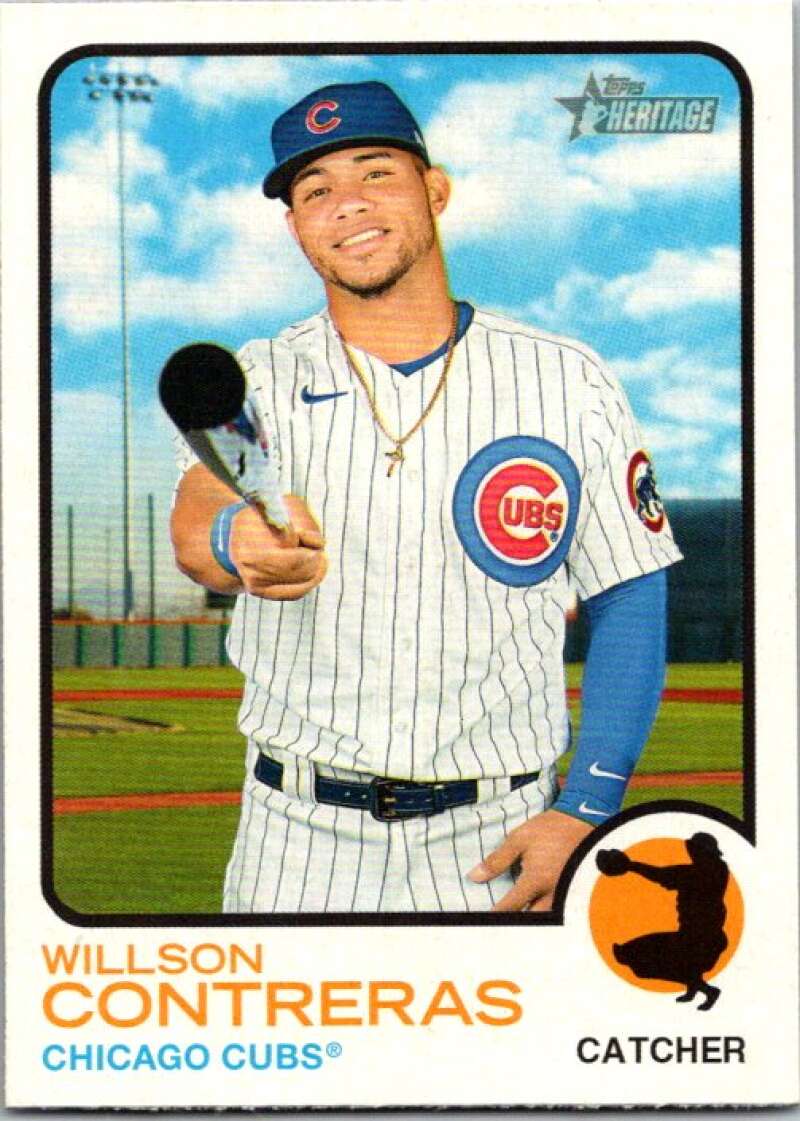 2022 Topps Heritage #46 Willson Contreras  Chicago Cubs  V91946 Image 1