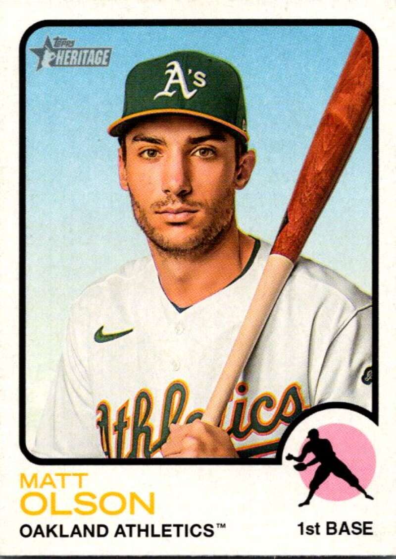 2022 Topps Heritage #48 Matt Olson  Oakland Athletics  V91947 Image 1