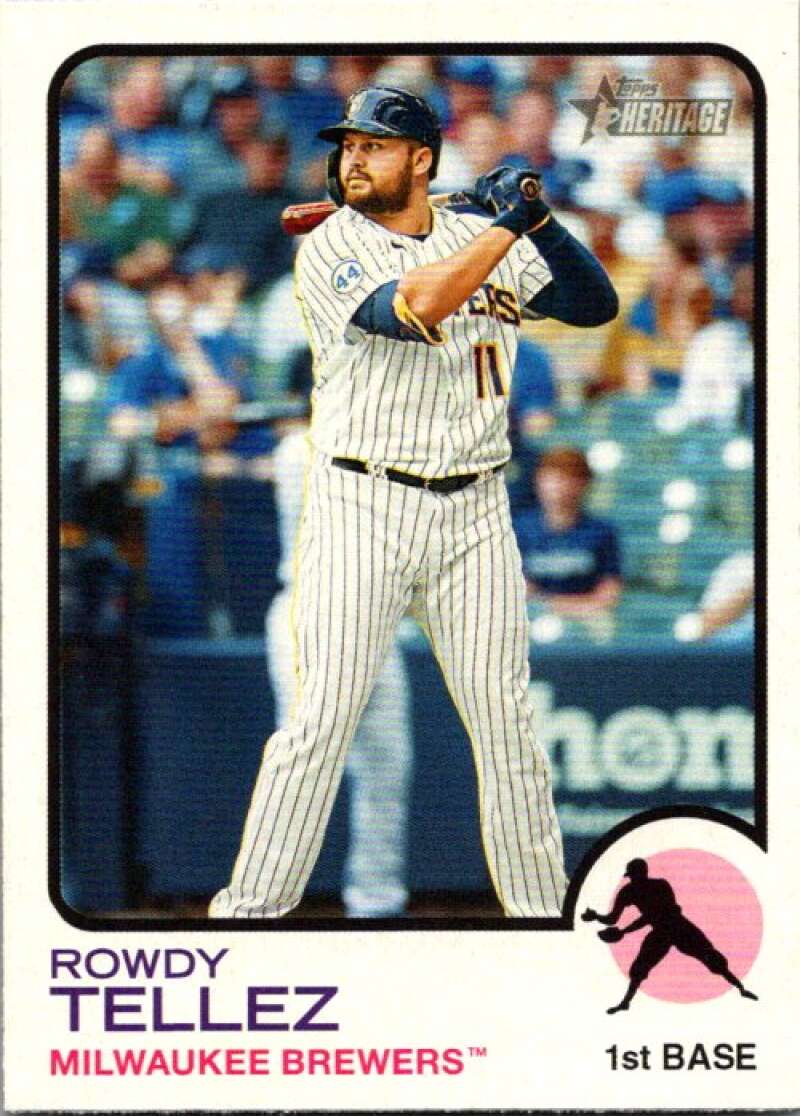 2022 Topps Heritage #56 Rowdy Tellez  Milwaukee Brewers  V91952 Image 1