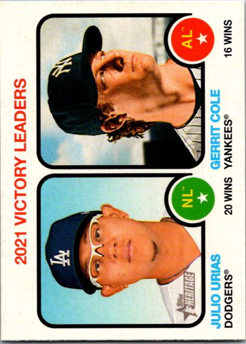 2022 Topps Heritage #65 Julio Urias/Gerrit Cole   V91962 Image 1