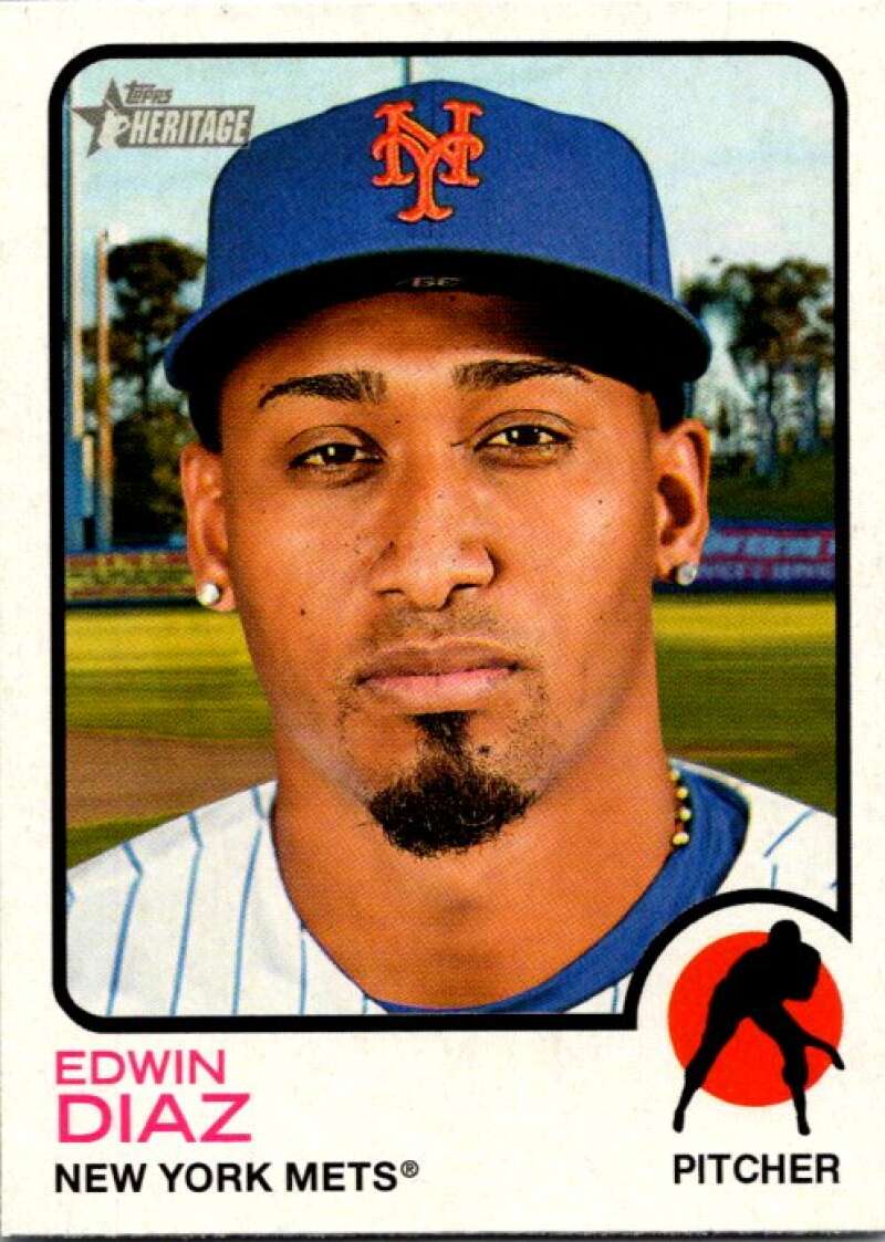 2022 Topps Heritage #80 Edwin Diaz  New York Mets  V91970 Image 1