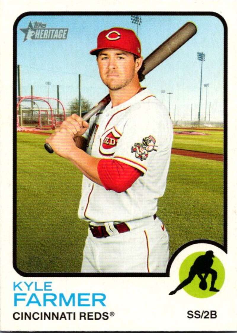 2022 Topps Heritage #107 Kyle Farmer  Cincinnati Reds  V91992 Image 1