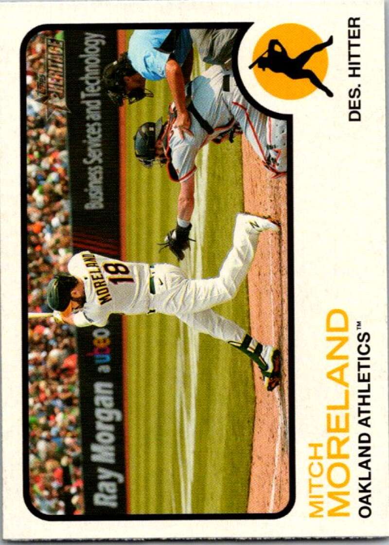 2022 Topps Heritage #118 Mitch Moreland  Oakland Athletics  V92002 Image 1