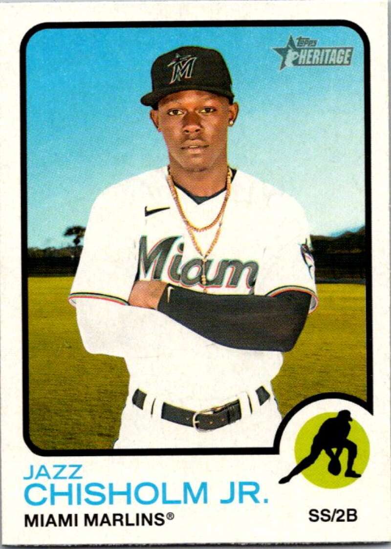 2022 Topps Heritage #120 Jazz Chisholm Jr.  Miami Marlins  V92003 Image 1