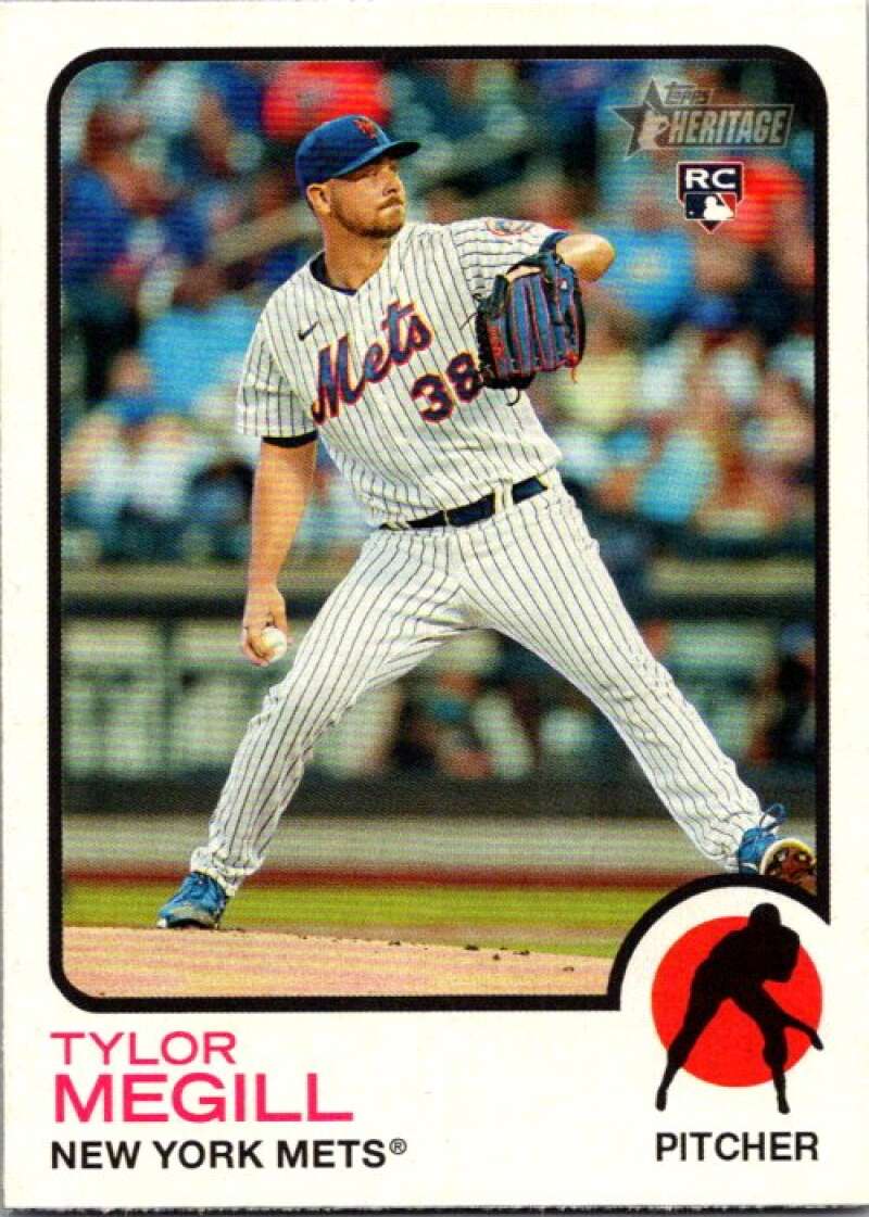 2022 Topps Heritage #140 Tylor Megill  RC Rookie New York Mets  V92019 Image 1