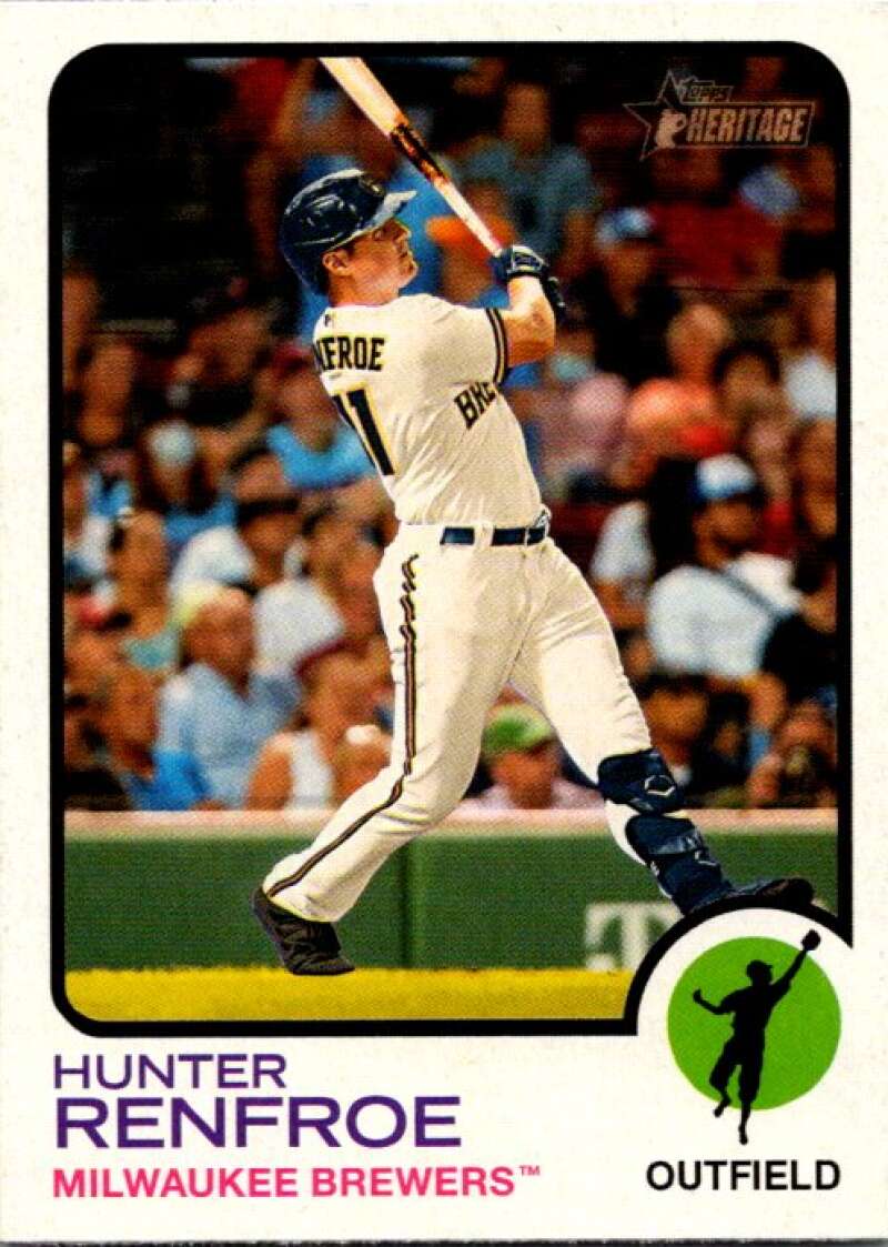 2022 Topps Heritage #156 Hunter Renfroe  Milwaukee Brewers  V92025 Image 1