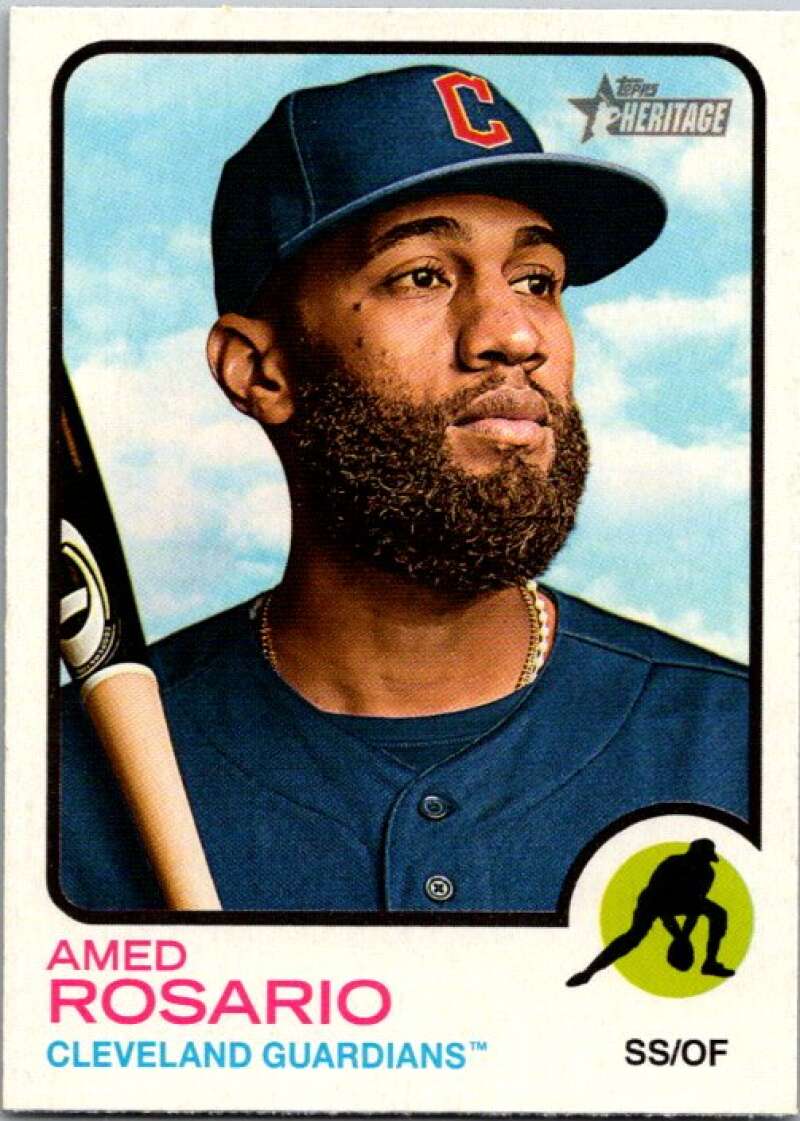 2022 Topps Heritage #172 Amed Rosario  Cleveland Guardians  V92031 Image 1