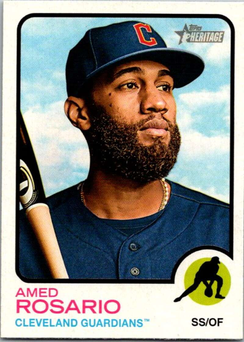 2022 Topps Heritage #172 Amed Rosario  Cleveland Guardians  V92032 Image 1