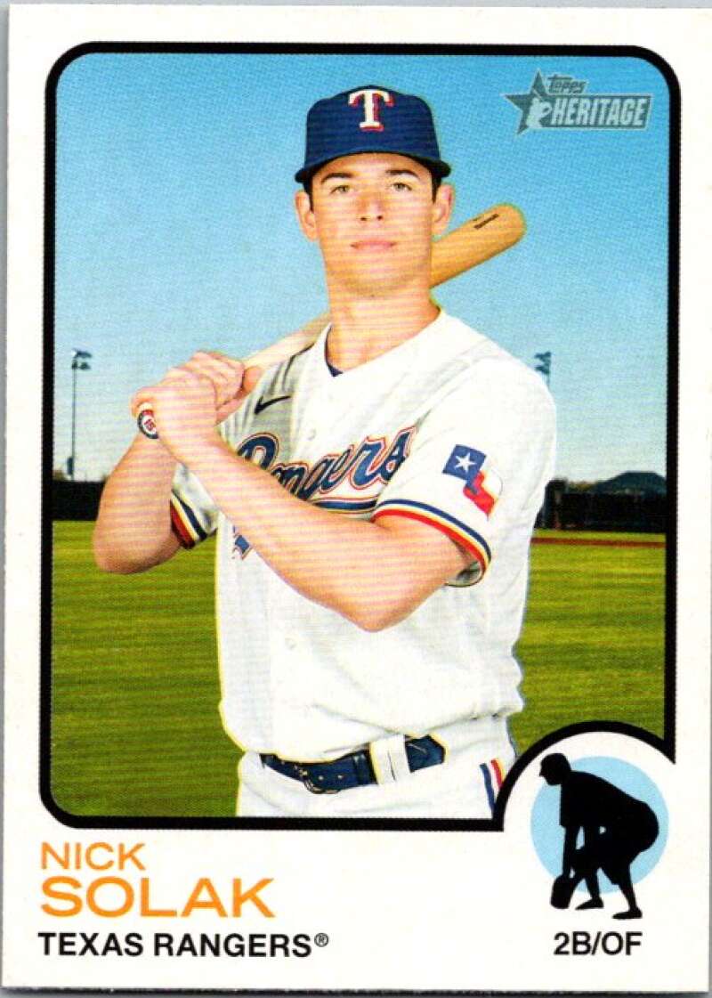 2022 Topps Heritage #183 Nick Solak  Texas Rangers  V92039 Image 1