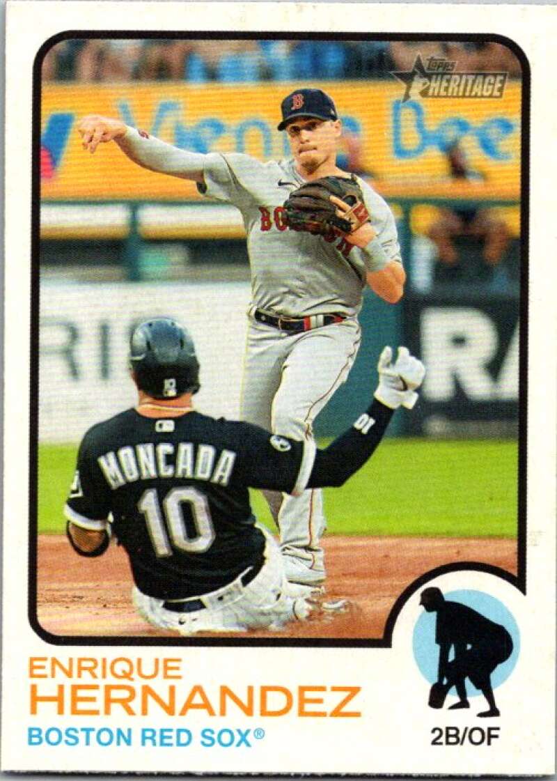 2022 Topps Heritage #188 Enrique Hernandez  Boston Red Sox  V92042 Image 1