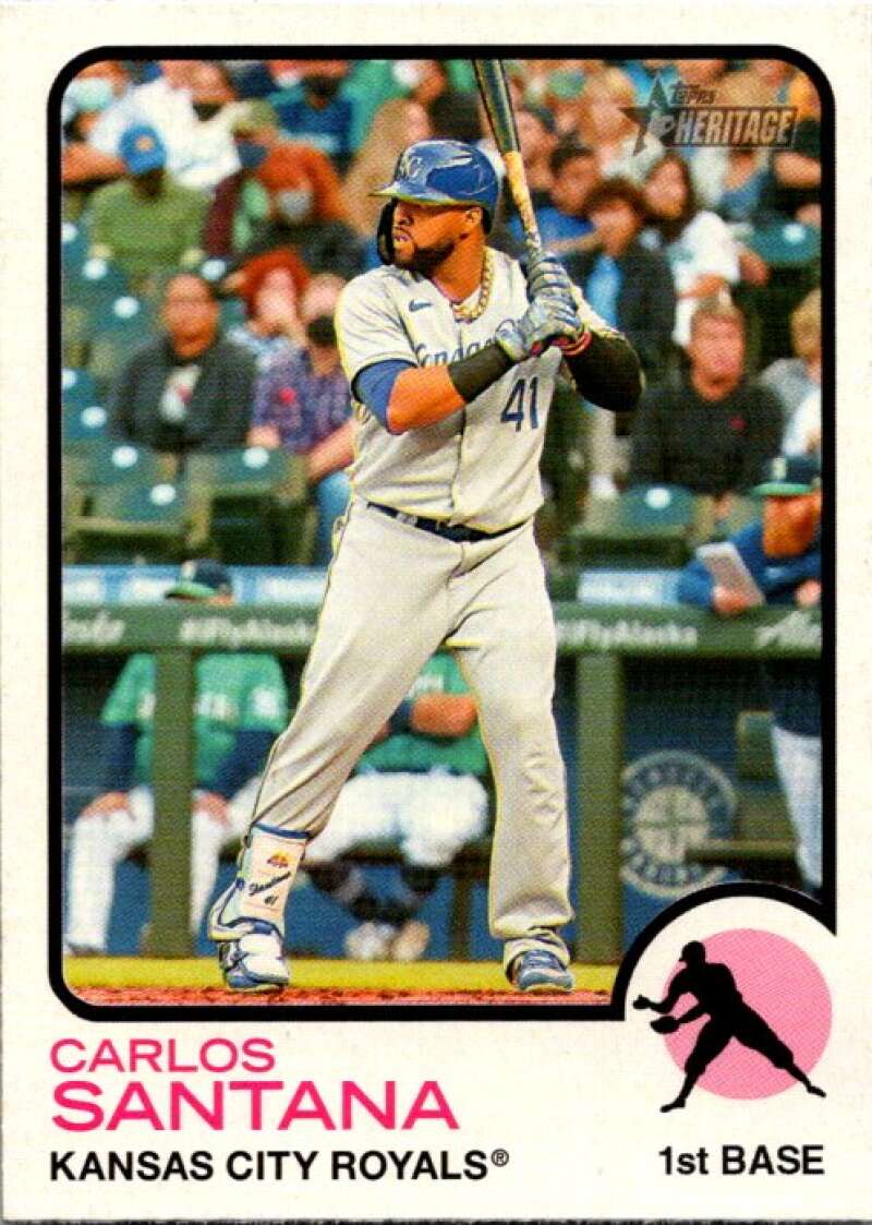 2022 Topps Heritage #191 Carlos Santana  Kansas City Royals  V92043 Image 1