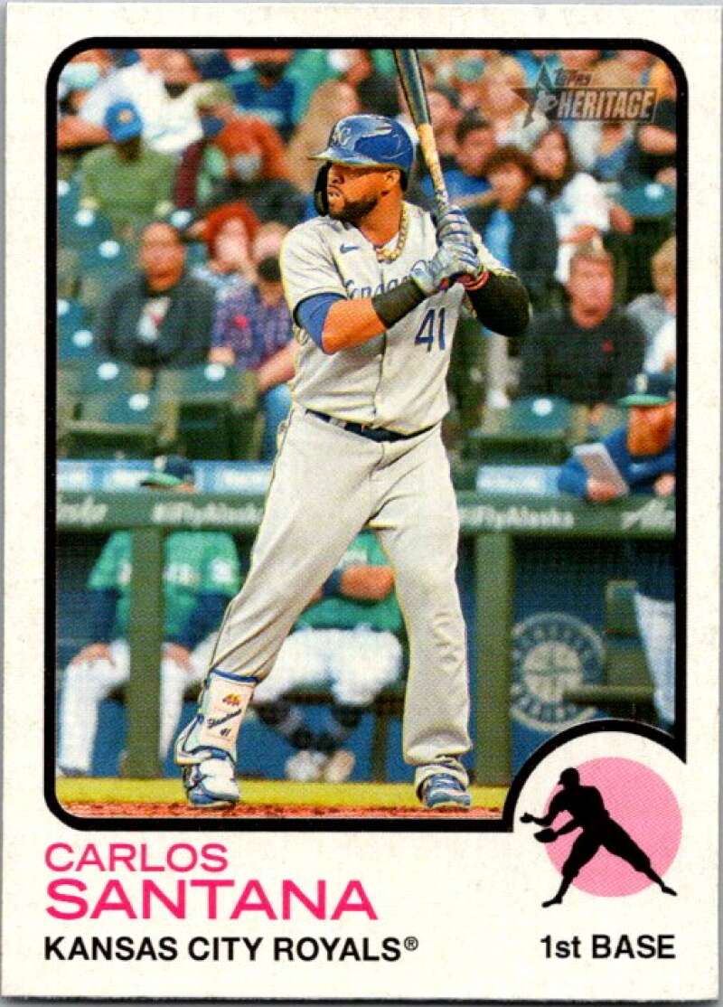 2022 Topps Heritage #191 Carlos Santana  Kansas City Royals  V92044 Image 1