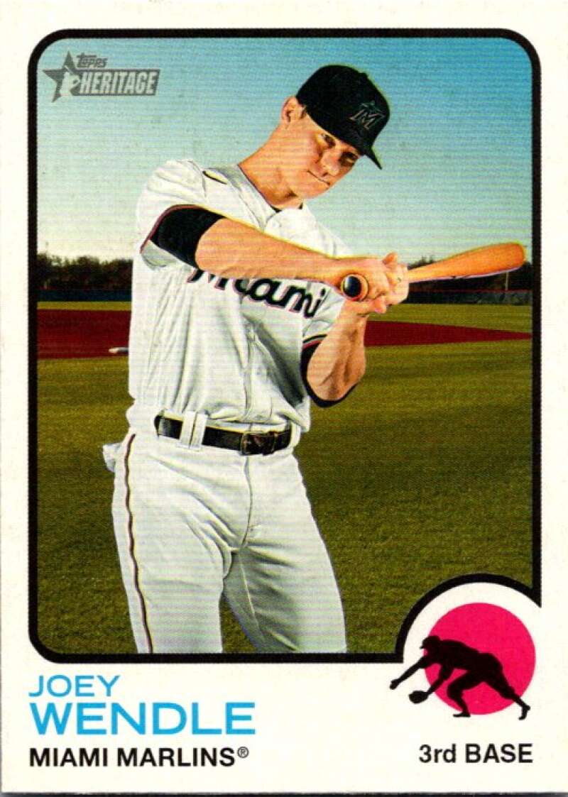 2022 Topps Heritage #198 Joey Wendle  Miami Marlins  V92047 Image 1