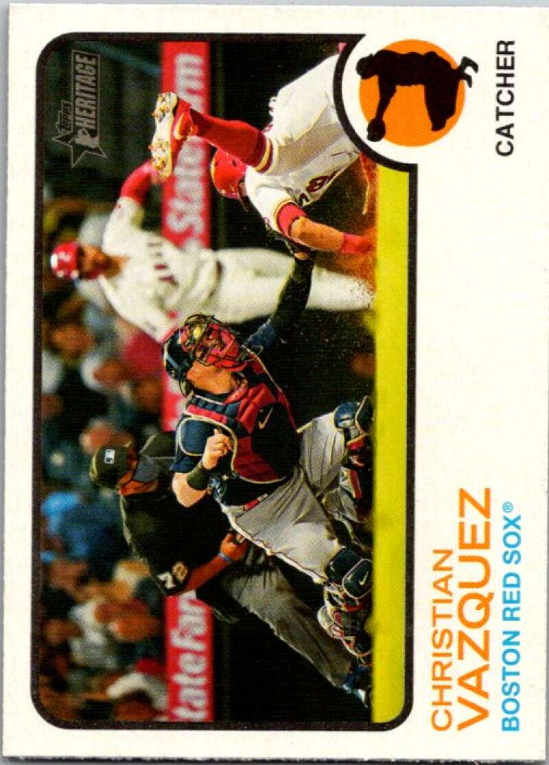 2022 Topps Heritage #213 Christian Vazquez  Boston Red Sox  V92063 Image 1