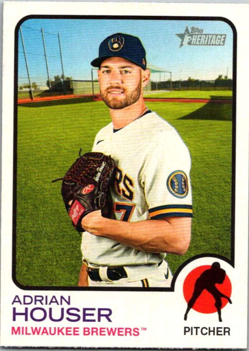 2022 Topps Heritage #219 Adrian Houser  Milwaukee Brewers  V92067 Image 1