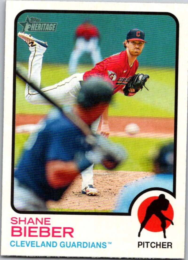 2022 Topps Heritage #230 Shane Bieber  Cleveland Guardians  V92076 Image 1