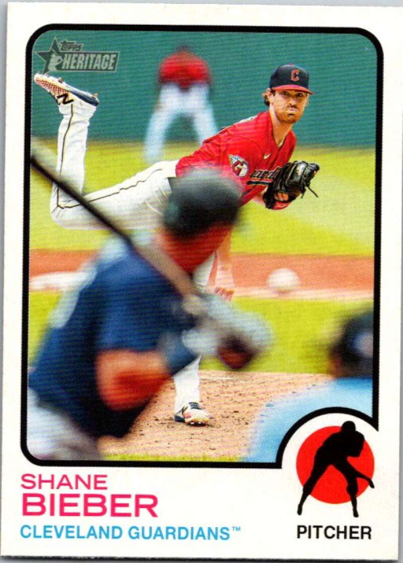 2022 Topps Heritage #230 Shane Bieber  Cleveland Guardians  V92077 Image 1