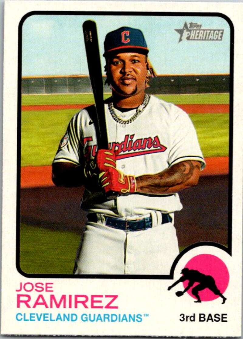 2022 Topps Heritage #242 Jose Ramirez  Cleveland Guardians  V92088 Image 1