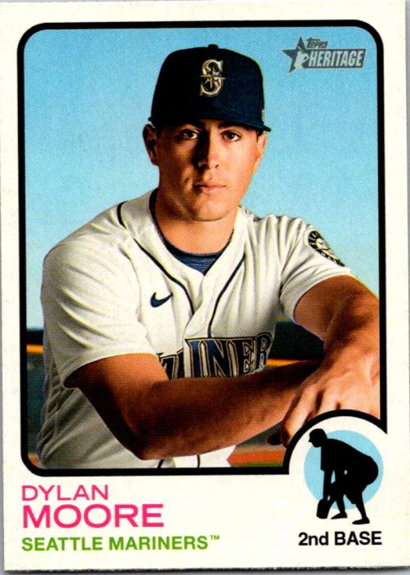 2022 Topps Heritage #251 Dylan Moore  Seattle Mariners  V92093 Image 1